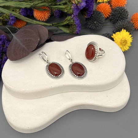Серебряные серьги Афина 