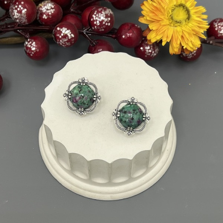 Серебряные серьги Барокко  