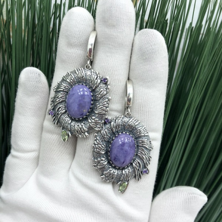 Серебряные серьги Фантазия