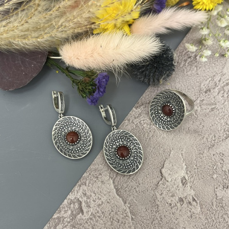 Серебряные серьги София 