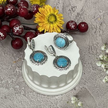 Серебряные серьги Торжество