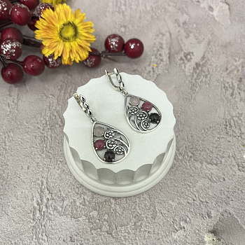 Серебряные серьги Карамель
