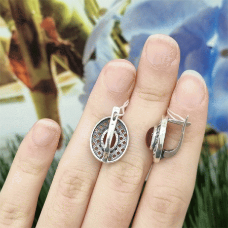 Серебряные серьги Соломка