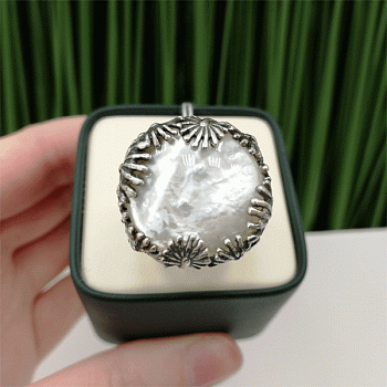 Серебряное кольцо Одуванчик