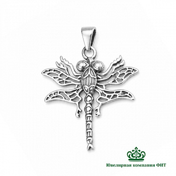 Серебряный кулон Стрекоза