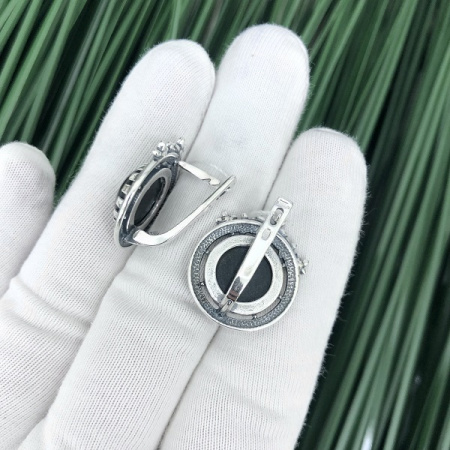 Серебряные серьги Нимфа