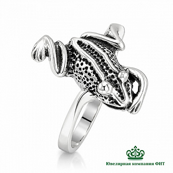 Серебряное кольцо Лягушонок
